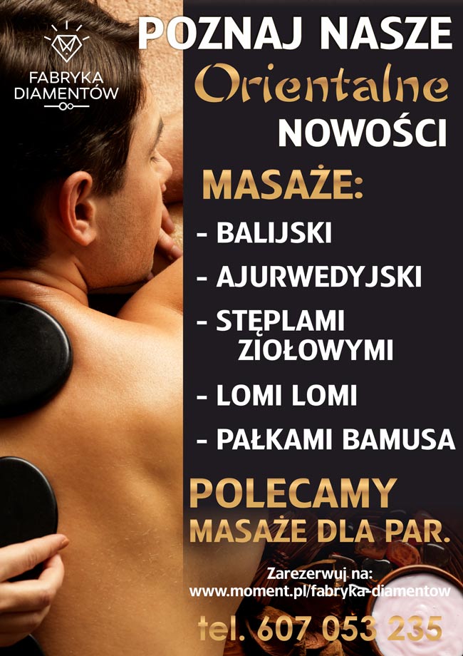 Orientalne nowości. Masaże: balijski, ajurwedyjski, stemplami ziołowymi, lomi lomi, pałkami bambusa