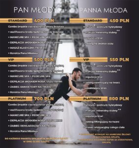 Pan młody. Pakiety dla pana młodego. Pan młody. Pakiety dla pana młodego.